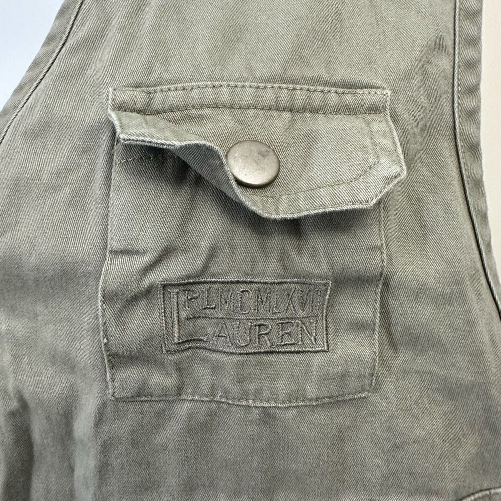 LAUREN‎ Ralph Lauren Women’s Vintage Fishing Utility Vest Olive green sz L - Picture 5 of 9